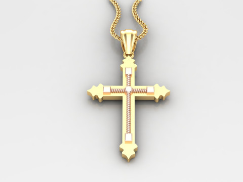 Cross Pendant Jesus Christ 4CP0083 3D Принт Модель