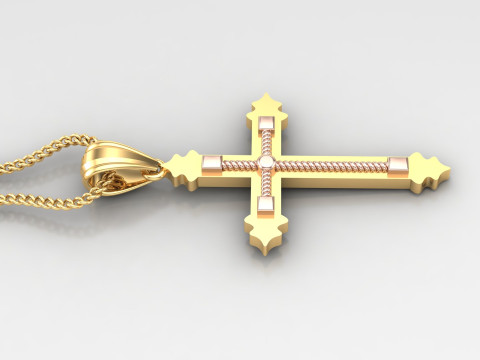 Cross Pendant Jesus Christ 4CP0083 3D Принт Модель