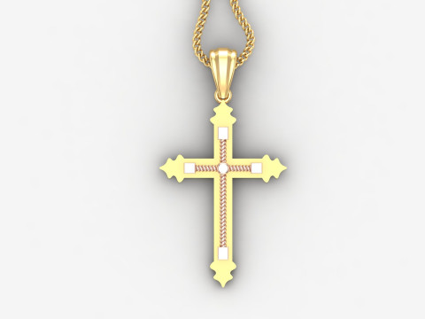 Cross Pendant Jesus Christ 4CP0083 3D Принт Модель