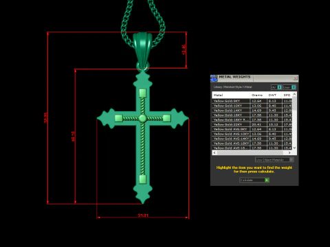 Cross Pendant Jesus Christ 4CP0083 3D Print Model