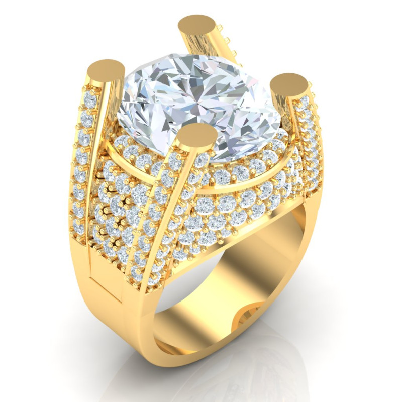 Luxury Mens Ring 3D Print Model .c4d .max .obj .3ds .fbx .stl .blend 