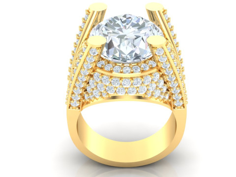 Luxury Mens Ring 3D Print Model