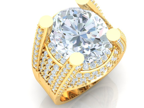 Luxury Mens Ring 3D Print Model