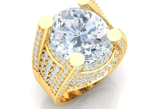 Luxury Mens Ring 3D Print Model