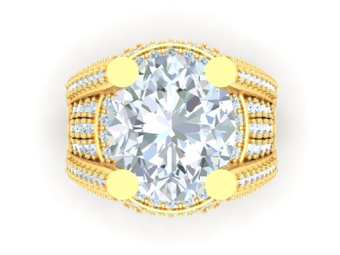 Luxury Mens Ring 3D Print Model