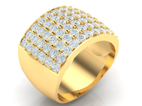 Anel masculino de luxo Modelo de Impressão 3D