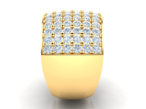 Luxury Mens Ring Model Cetak 3D