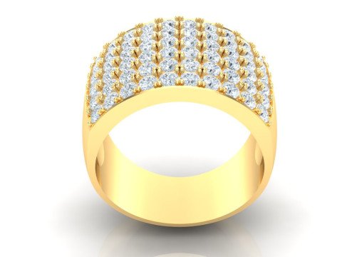 Luxury Mens Ring Model Cetak 3D