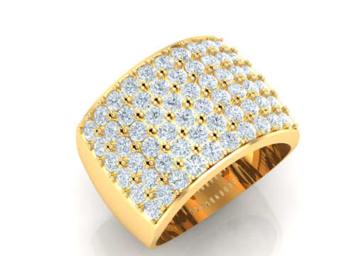 Luxury Mens Ring Model Cetak 3D