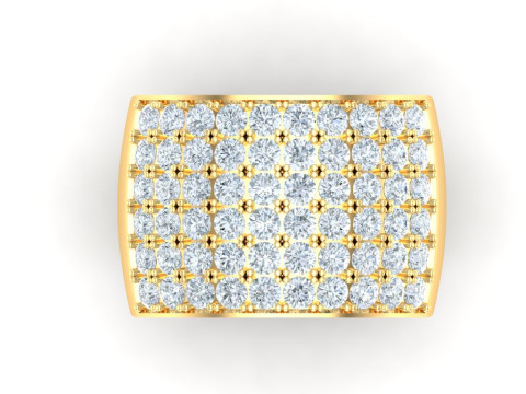 Luxury Mens Ring Model Cetak 3D