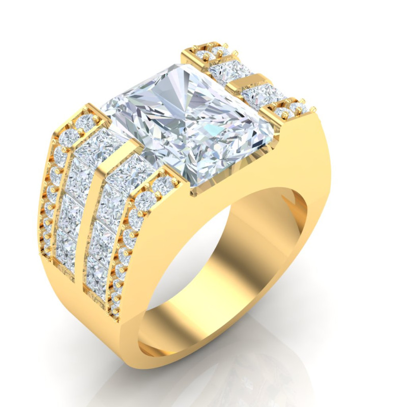 Luxury Mens Ring 3D Принт Модель .c4d .max .obj .3ds .fbx .stl .blend
