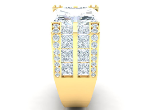 Luxury Mens Ring 3D Принт Модель
