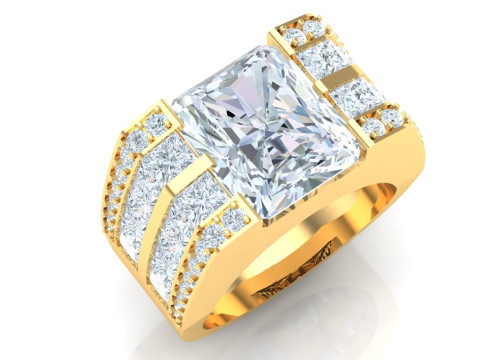 Luxury Mens Ring 3D Принт Модель