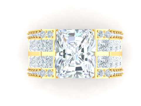Luxury Mens Ring 3D Принт Модель
