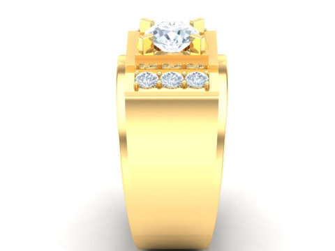 Luxury Mens Ring 3D Принт Модель