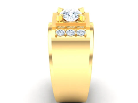 Luxury Mens Ring 3D Print Model