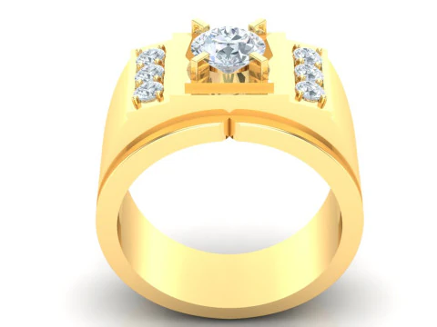 Luxury Mens Ring 3D Print Model