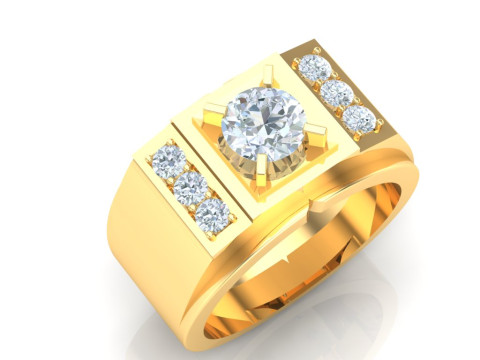 Luxury Mens Ring 3D Принт Модель