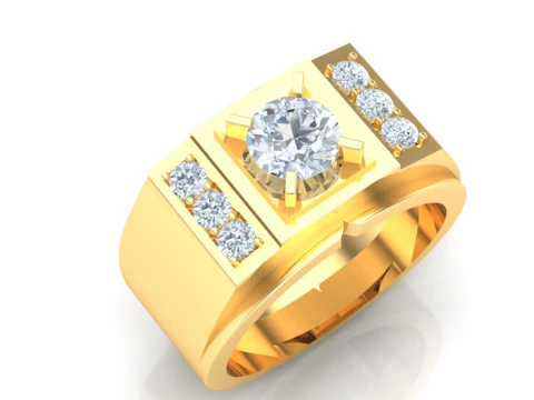 Luxury Mens Ring 3D Print Model