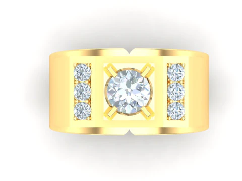 Luxury Mens Ring 3D Print Model