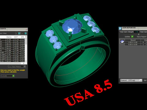 Luxury Mens Ring 3D Print Model