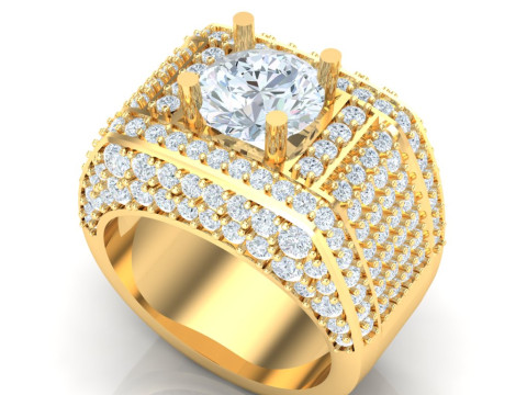 Luxury Mens Ring 3D printmodel