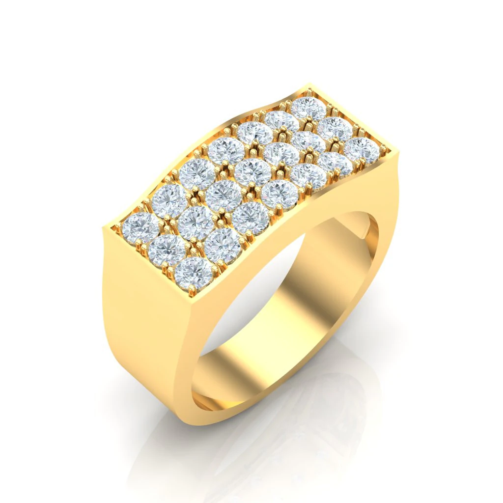 Luxury Mens Ring 3D Print Model .c4d .max .obj .3ds .fbx .stl .blend 