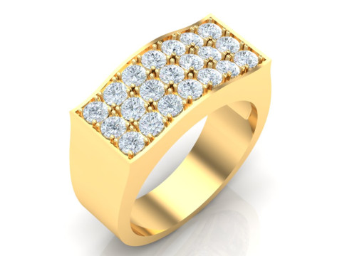 Luxury Mens Ring 3D Druckmodell