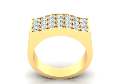 Luxury Mens Ring 3D Druckmodell