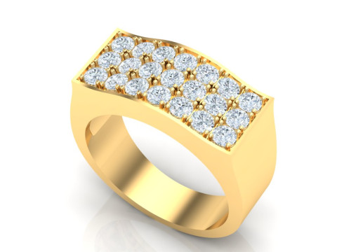 Luxury Mens Ring 3D Druckmodell