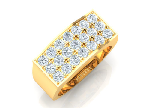 Luxury Mens Ring 3D Druckmodell
