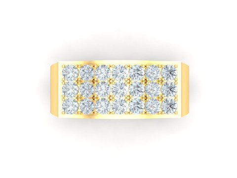 Luxury Mens Ring 3D Druckmodell