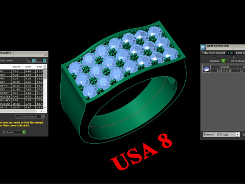 Luxury Mens Ring 3D Druckmodell