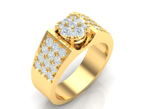 Luxury Mens Ring 3D Druckmodell