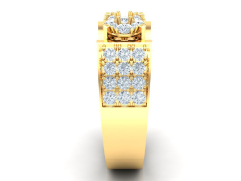 Luxury Mens Ring 3D 打印模型