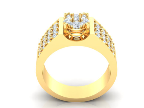 Luxury Mens Ring 3D 打印模型