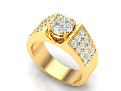 Luxury Mens Ring 3D Print Model