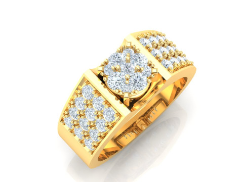 Luxury Mens Ring 3D 打印模型