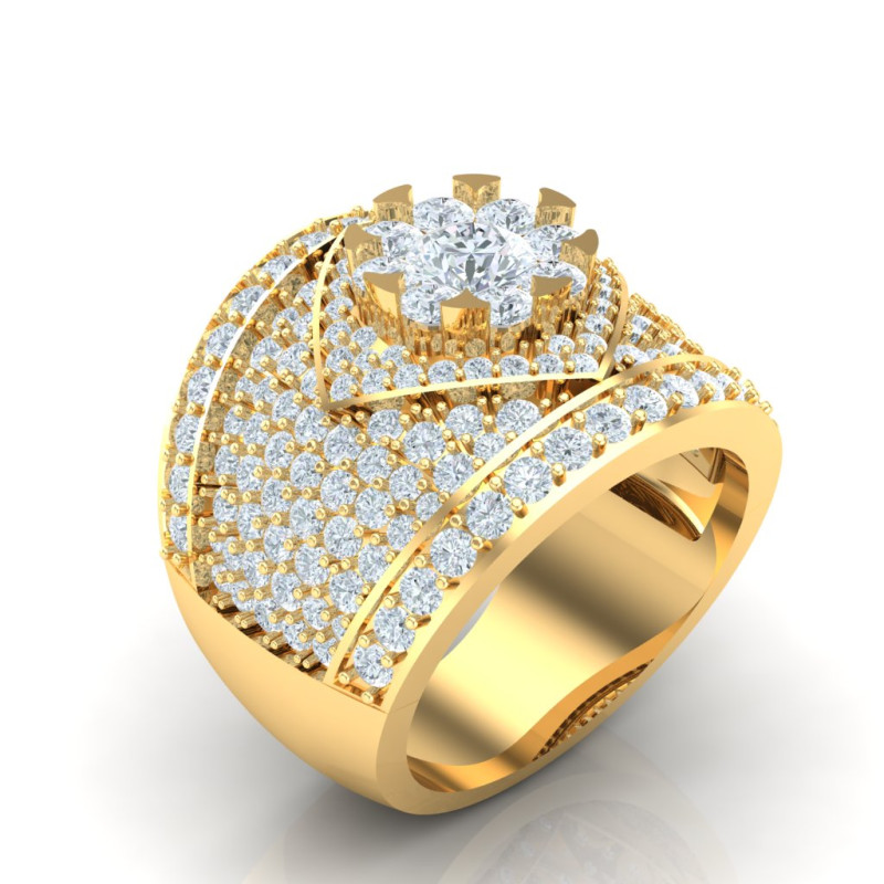 Luxury Mens Ring 3D Print Model .c4d .max .obj .3ds .fbx .stl .blend 