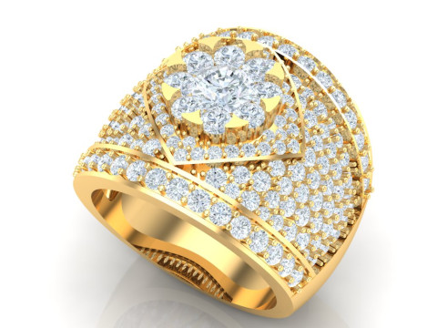 Luxury Mens Ring 3D Print Model