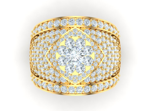 Luxury Mens Ring 3D Print Model