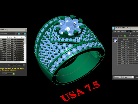 Luxury Mens Ring 3D Print Model