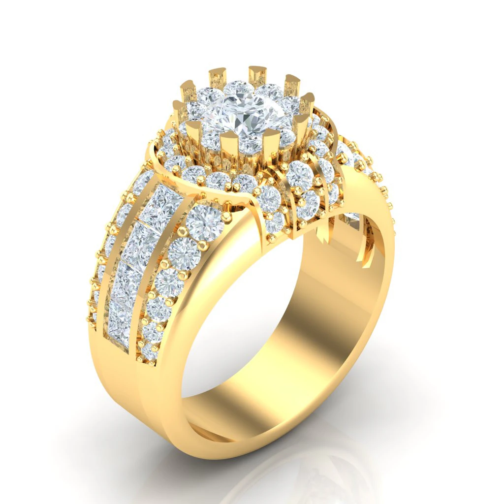 Luxury Mens Ring 3D Print Model .c4d .max .obj .3ds .fbx .stl .blend 