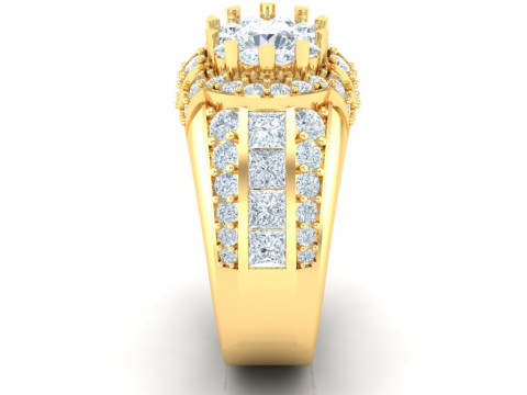 Luxury Mens Ring 3D 打印模型