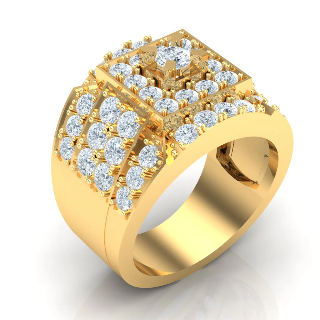 Luxury Mens Ring 3D Print Model .c4d .max .obj .3ds .fbx .stl .blend 