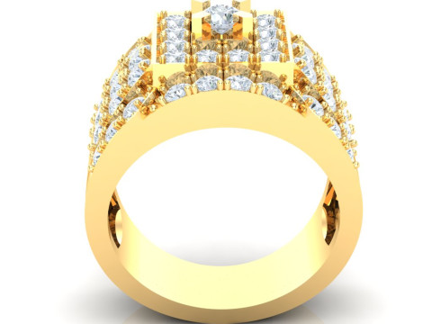 Luxury Mens Ring 3D Baskı Modeli