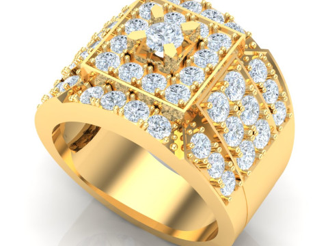 Luxury Mens Ring 3D Baskı Modeli