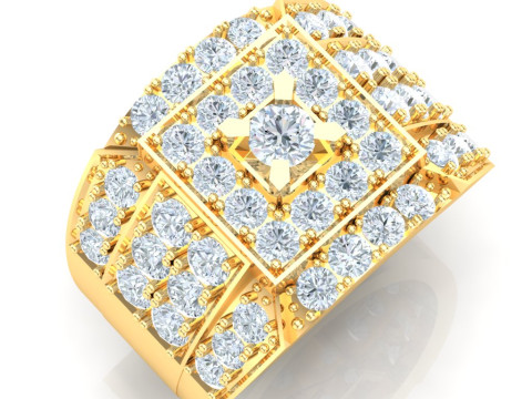 Luxury Mens Ring 3D Baskı Modeli