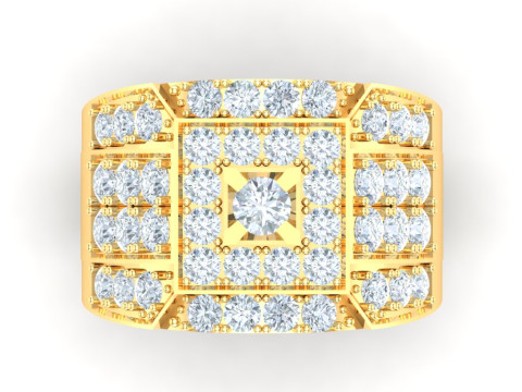 Luxury Mens Ring 3D Baskı Modeli