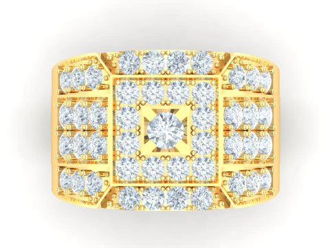 Luxury Mens Ring 3D Print Model